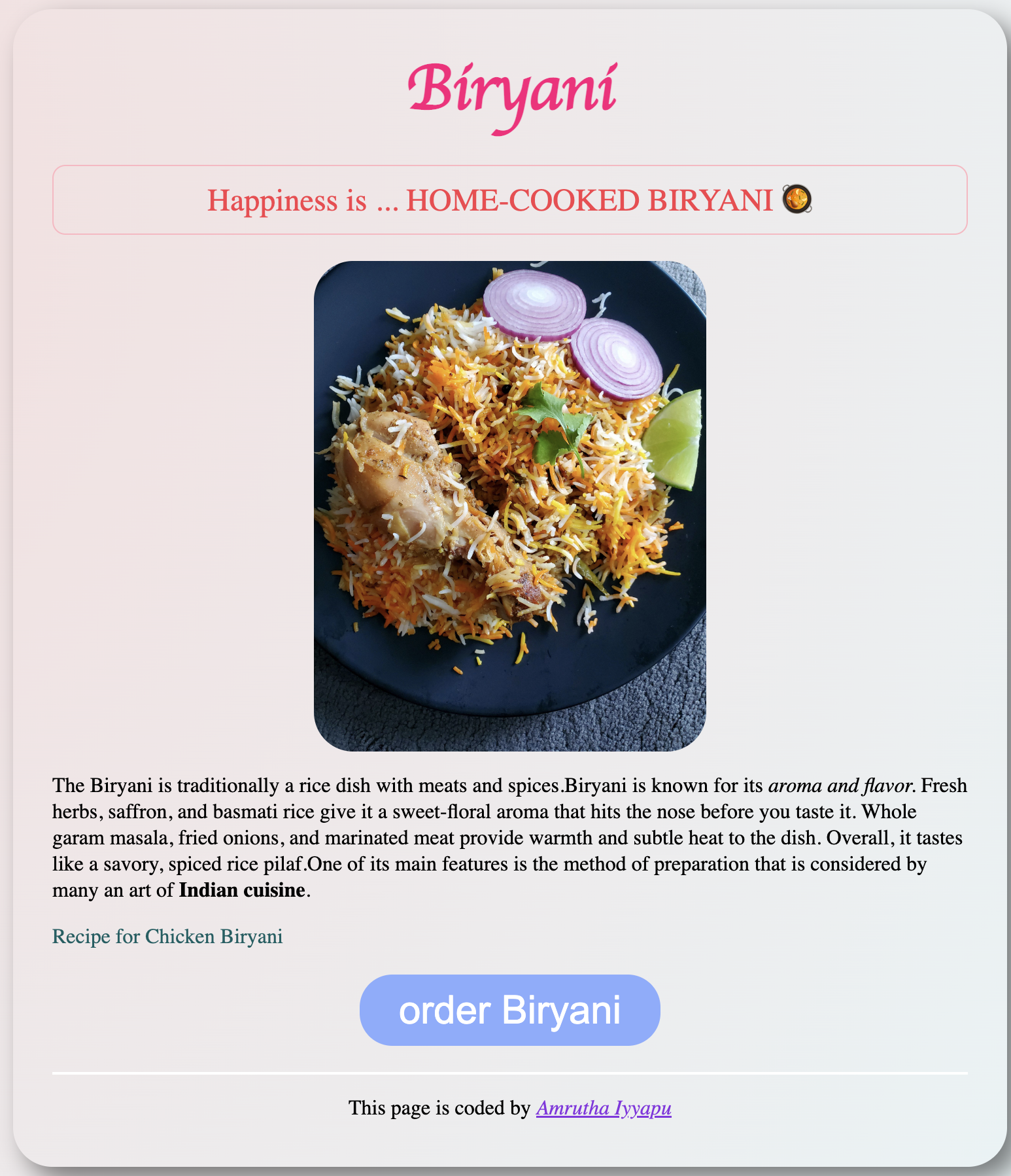  biryani page