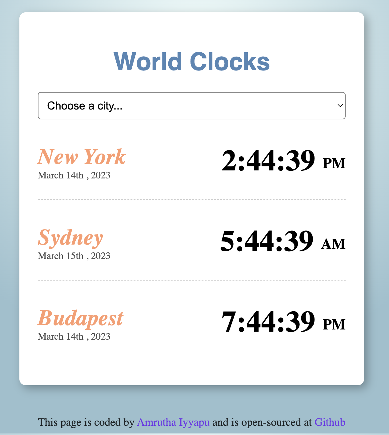 Worldclock Image